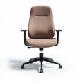 Ergonomische bureaustoel in bruin textiel met verstelbare armleuningen 60 x 60 x 100cm